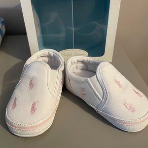NIB Ralph Lauren Pink Pony Crib Shoes